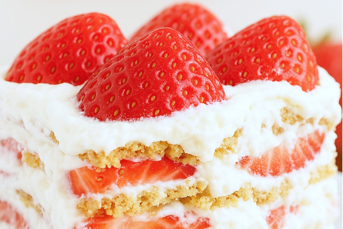 Strawberry Icebox Cake (No Bake)