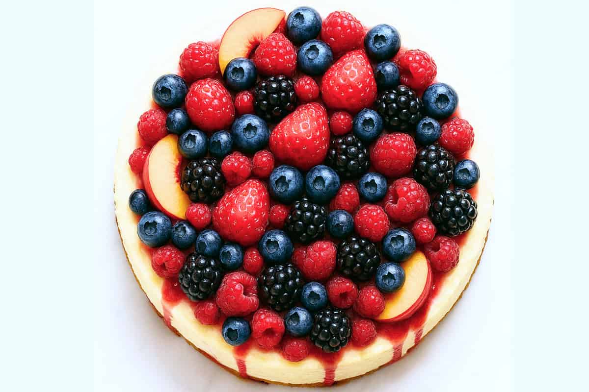 Summer Berries and Peach Cheesecake Recipe