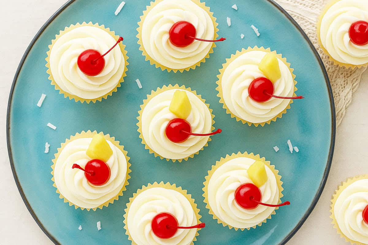 Tasty Pina Colada Cupcakes