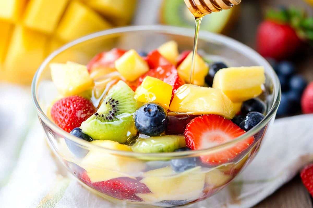 Easy Summer Rainbow Fruit Salad (w/ Honey Lime)