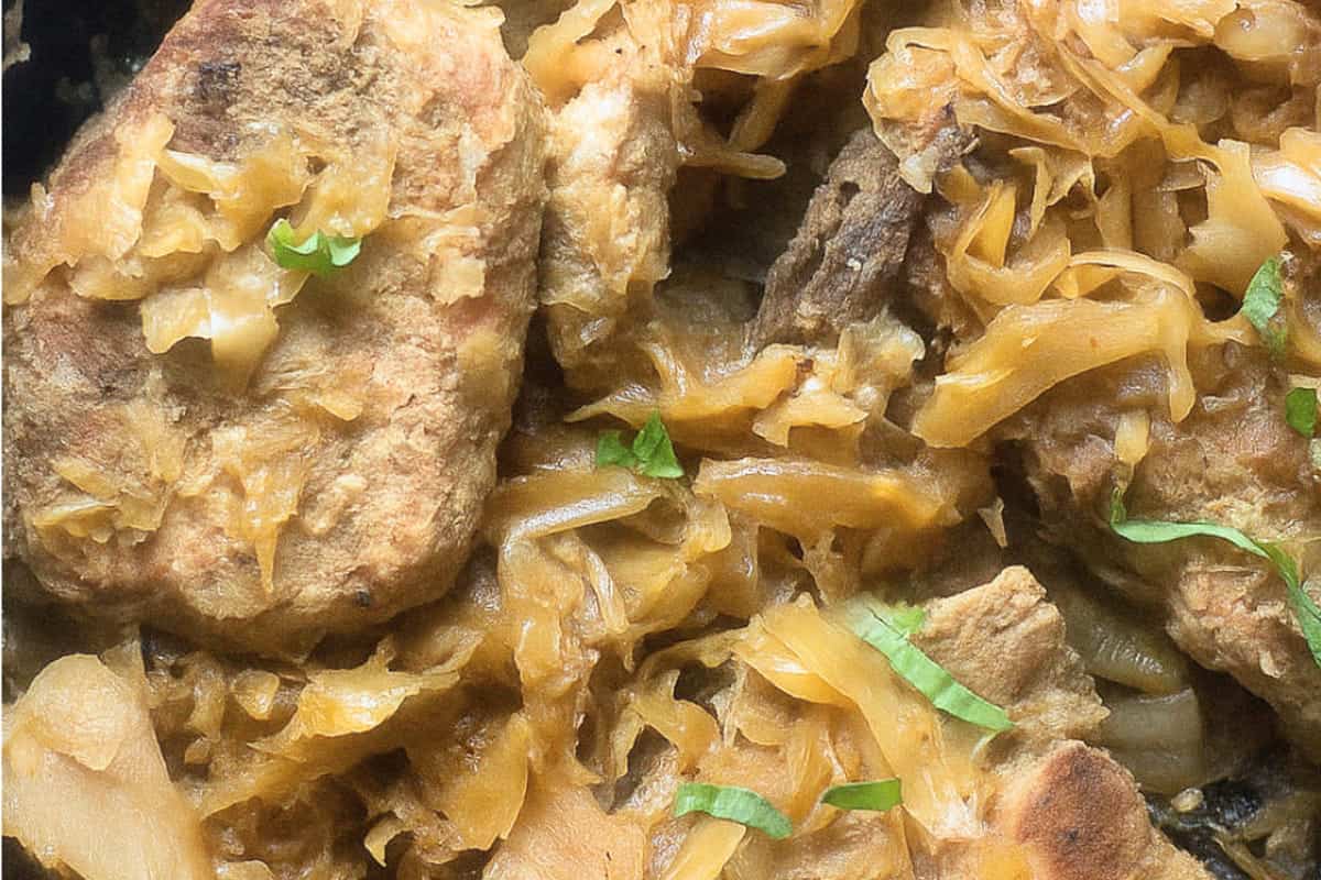 Best One-Pan Baked Pork Chops and Sauerkraut