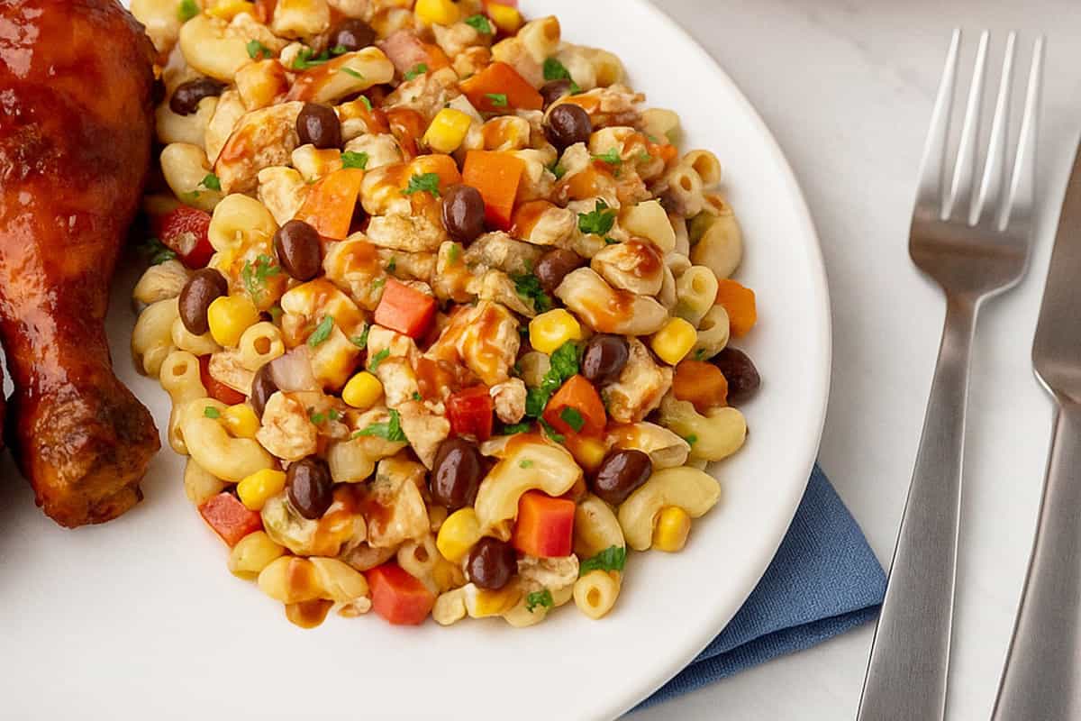 Creamy BBQ Chicken Pasta Salad