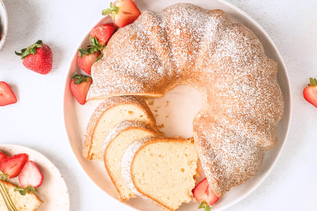 Cream Cheese Pound Cake (From Scratch)