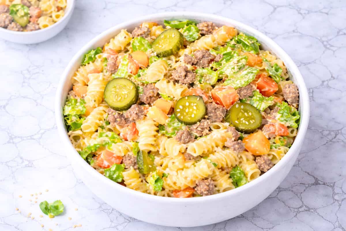 Easy & Tasty Big Mac Pasta Salad